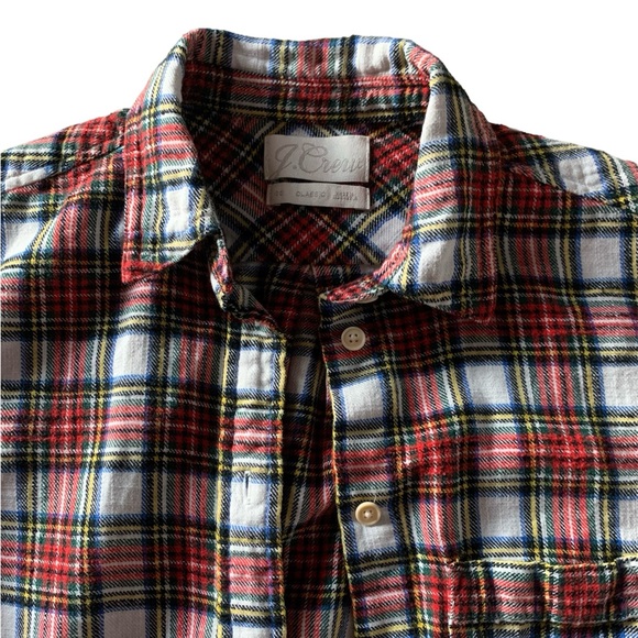 J Crew women’s plaid Snowy Stewart Tartan Flannel Size OO extra small - Picture 6 of 15